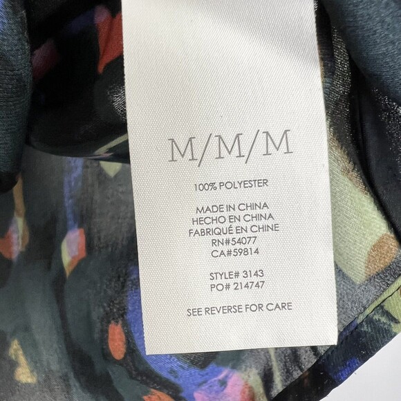 CAbi Tunic Top 3143 Womens Medium Sabine Mosaic Watercolor Print Popover Blouse - Picture 9 of 10